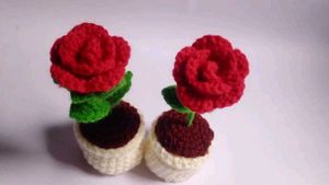 Crochet Rose Decor 1ps 150