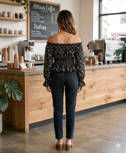 Floral Print Off-Shoulder Top