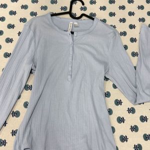 Ribbed Henley Top