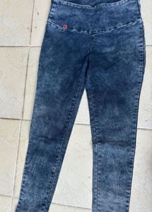 Womens Acid Wash High Waisted Jeans