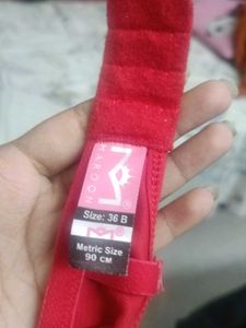 Red Cotton Bra