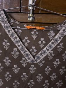 Indo Era cotton brown kurta set
