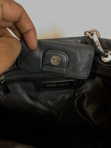 Authentic NINA RICCI French Luxury Leather tote