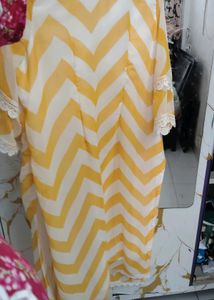 Yellow Chevron Kurta