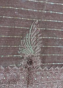 Sparkling Lavender Saree with Embellishments