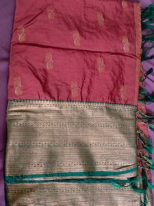 Elegant Red and Gold Saree