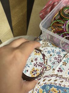 Sparkling Pearl &amp; Paisley Bangles