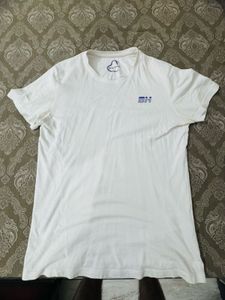 Being Human Men's White T-Shirt with Blue Logo