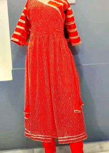 Beautiful Gotta Work Lehriya Kurta Only