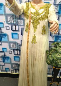 Elegant Ethnic Gown,Net Dupatta &amp; chudidar Shalwar
