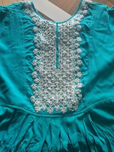 Beautiful Teal Embroidered Kurta