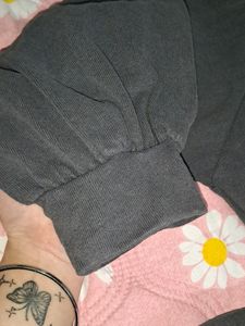 Grey Extreme Oversized Printed Sweatshirt