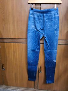Distressed Blue Denim jeggings