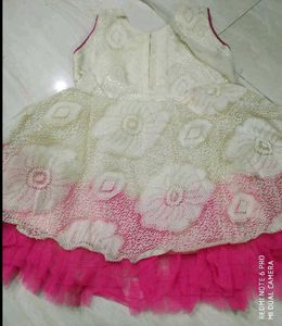Elegant Lace Dress with Tulle Skirt