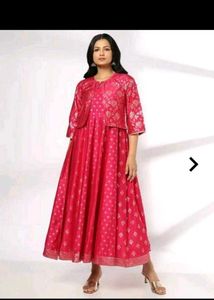 NEWAVAASAPink Ethnic Gown with Jacket