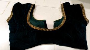 Green Velvet Blouse 34 Size