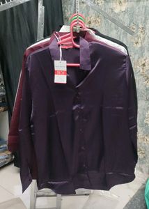 Purple Satin Shirt