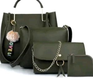 Stylish Teal Handbag with Charm
