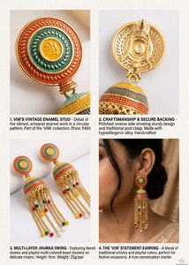 Traditional Meenakari Jhumka Earrings