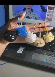 Cute Crochet Cat Keychains (Set of 2)😋