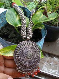 Oxidised Stylish Neck Lace Chain