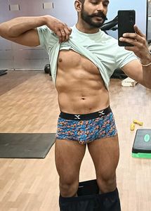 camouflage blue orange cotton modal trunk