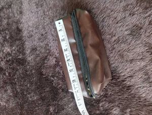 Brown Faux Leather Pouch