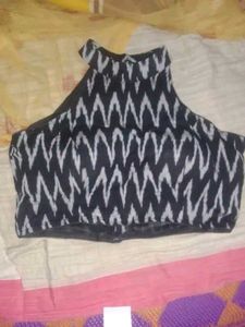 Ikat Halter Neck Blouse Pure Cotton