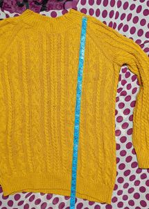 Mustard Cable Knit Pullover