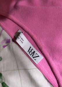 ZARA Pink Cropped Tank Top