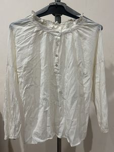 Elegant White Button-Up Blouse