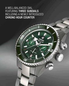 Rado Captain Cook Chronograph - Green DIAL