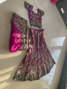 Y2k heavy work lehenga