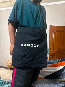 Kangol Black Canvas Sling Bag