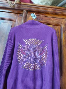 Purple Woolen Strechable New Shrug 💜
