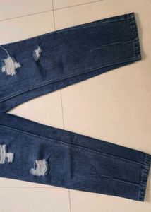 Distressed High-Waisted Jeans
