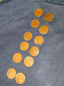 Queen Elizabeth II One Penny Coin Set (12 Coins)