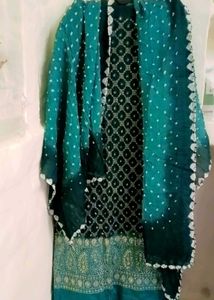 premium Cotton silk suit with Dupatta