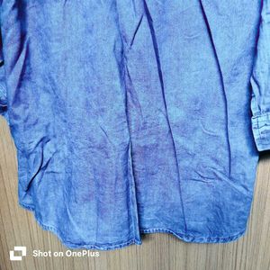 New Denim Ruffle Blouse