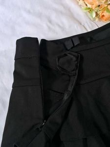 Black mini skort