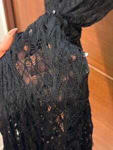 Elegant Black Lace Maxi Dress