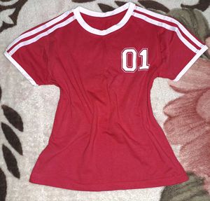 Red '01' Graphic Tee