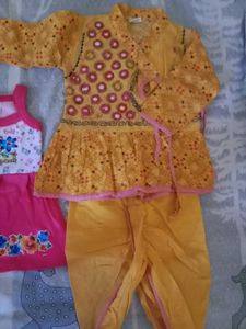 Baby Girls Ethnic &amp; Casual Outfit Set