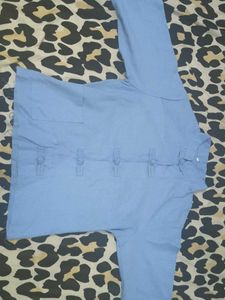Light Blue Mandarin Collar shirt