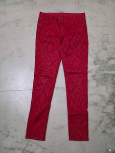 Two-Way Reversible Red Pants-LeeCooper