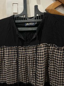 Checkered Tiered Dress