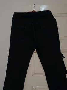 Dark Wash Cargo Jeans