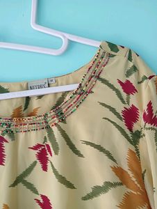 Beadwork Neckline Kurti