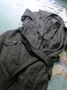 Stylish Women's Black Trench Coat