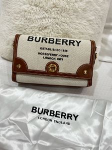 Burberry Canvas &amp; Leather Shoulder Bag